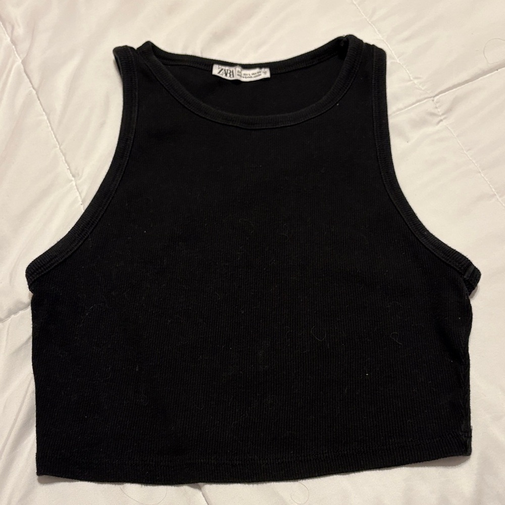 Zara Classic Black Crop Top